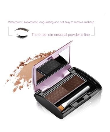 BLUE LOVE 2 Color Eyebrow Powder Palette | Waterproof Natural Eyebrow Dye with Applicator Brush | Easy Removal Light & Dark Brown Makeup Kit - Buy Online on GoSupps.com