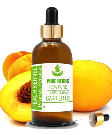 Pure Herbs Peach Kernel Oil (15ml) - Natural Therapeutic Carrier Oil with Dropper | International Shipping - Buy Online on GoSupps.com