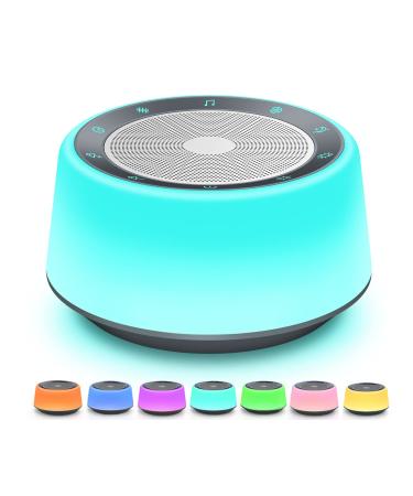 White Noise Machine with 30 Soothing Sounds and 7 Colors Warm Night Light for Sleeping 5 Timers Portable Plug in Sound Machine for Baby Adults - Buy Online on GoSupps.com