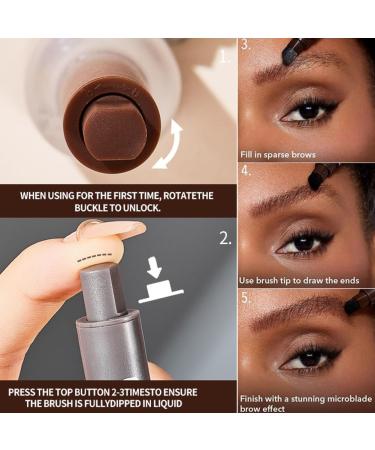 Buy Angled Brush & Dip Liquid Eyebrow Gel | Waterproof Smudge-Proof Brow Makeup | Long-Lasting Natural Looking Brows | International Shipping Available - Buy Online on GoSupps.com