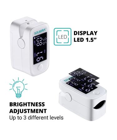SOLMIRA Finger Pulse Oximeter High Accuracy Quick Result Includes Cord - Buy Online on GoSupps.com