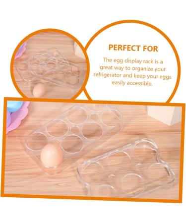 UKCOCO 2pcs Eggs Refrigerator Egg Trays for Kitchen Egg Holder Egg Racks Egg Plate No Cover Storage Rack - Buy Online on GoSupps.com