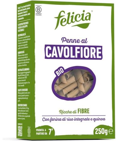 Italian Gourmet E.R. Felicia Cauliflower Penne with brown rice flour and quinoa 8 x 250 g + Italian Gourmet pulp 400 g - Buy Online on GoSupps.com