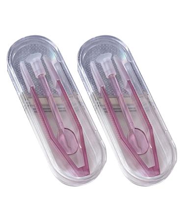Contact lens-tool set different colors contact lens tools 6-part set colorful contact lens remover operational tool suitcase set contact line applicator violet