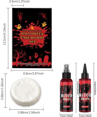  Qfdiwr Artificial Blood Makeup Realistic Liquid Makeup Liquid Soap Cleanser Face Makeup for Vampire Zombie Costumes Men Women - Buy Online on GoSupps.com