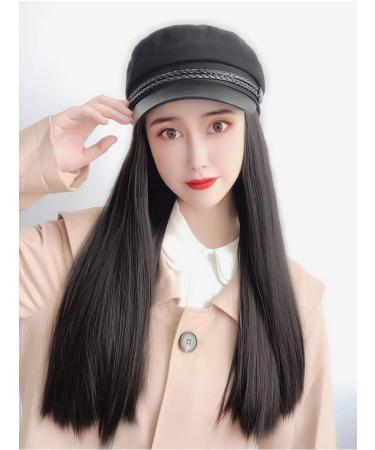 BGHJUE Long Straight Hair Wig for Women - Realistic Navy Hat Wig for Autumn & Winter Fashion - Buy Online on GoSupps.com