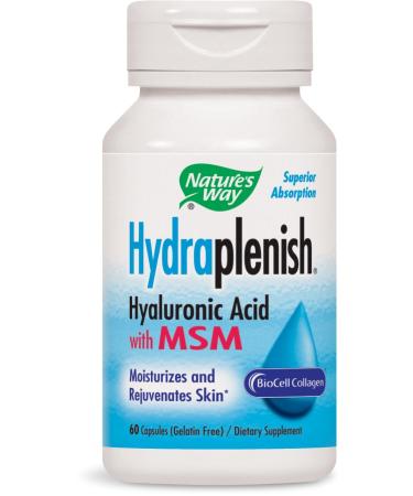 Nature's Way Hydraplenish Patented BioCell Collagen with MSM 60 Capsules