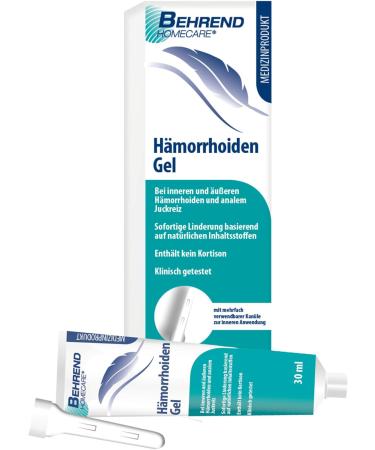 Behrend Hemorrhoid Gel - Natural Relief for Internal & External Hemorrhoids Anal Itching Fissures & Proctitis | Pain-Reducing Ointment - Buy Online on GoSupps.com