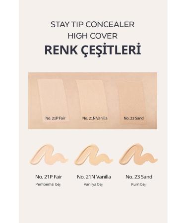 MISSHA Stay Tip Concealer High Cover (Sand 3.8ml) 3.8 ml (Pack of 1) Sand - Buy Online on GoSupps.com