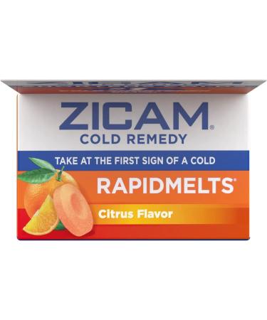 Zicam Cold Remedy Zinc Rapidmelts Citrus Flavor 25 Count - Fast-Acting Relief | Pack of 1 - Buy Online on GoSupps.com