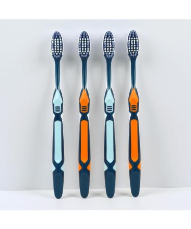 Soft Toothbrushes for Adults - 6 Pack Manual Toothbrushes with Wave Shaped Bristles & Anti-Slip Handle for Superior Cleaning - Buy Online on GoSupps.com