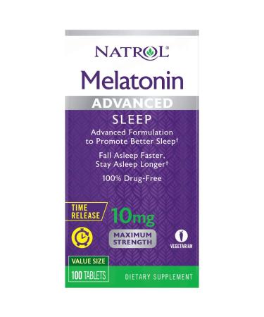 Natrol Melatonin Advanced Sleep Time Release 10 mg 100 Tablets