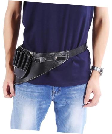 Beaupretty 3-Piece Hairdressing Kit | Scissor Belt Holder Hair Scissors Bag & Brush | Durable PU Black | International Shipping Available - Buy Online on GoSupps.com