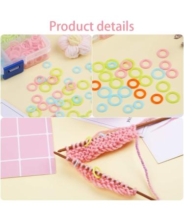 LUNARM 380 Colorful Knitting Stitch Markers Rings Set with Storage Box - 3 Sizes, 3 Colors | Sewing DIY Handcrafts - Buy Online on GoSupps.com