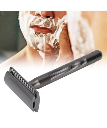 Double Edge Safety Razor - Ergonomic Brass Handle for Home & Travel | Perfect Birthday Gift (Black) - Buy Online on GoSupps.com