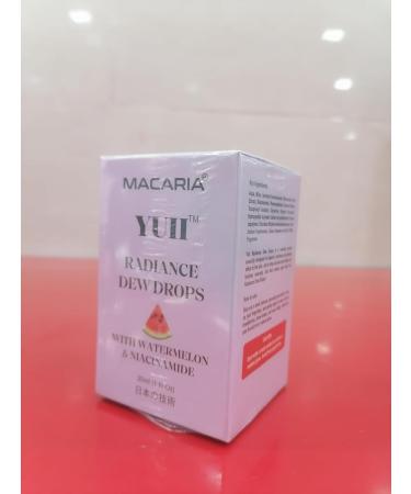 MACARIA YUII Dew Drops Vitamin E Glow Serum with Watermelon and Niacinamide for Bright and Even Skin Japanese Recipe - Buy Online on GoSupps.com