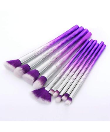 10x Multicolor Travel Size Makeup Brush Set | Foundation Powder Eyeshadow Eyeliner Tools - Buy Online on GoSupps.com
