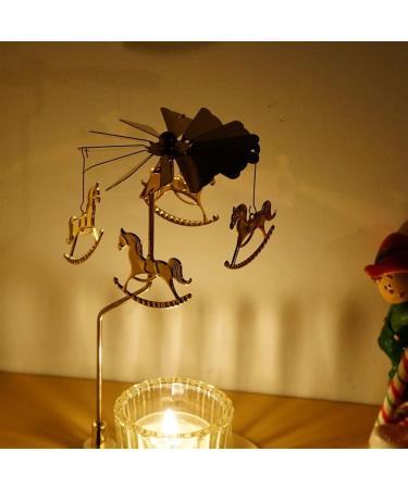 Creative Rotary Candle Stand - Metal Aromatherapy Holder for Festive Atmosphere | International Shipping - Buy Online on GoSupps.com