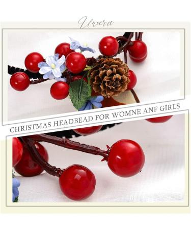 Unicra Christmas Flower Antlers Headband for Women and Girls - Festive Elk Deer Horns Hair Accessory - Buy Online on GoSupps.com