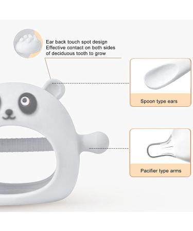 Silicone Hand Teether Toy - Wearable Wrist Teething Chew Toy for Babies (White) - Buy Online on GoSupps.com