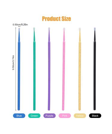 600pcs Micro Applicator Brushes for Lash Extensions | Disposable Cotton Swabs & Eyelash Applicators for Makeup - Buy Online on GoSupps.com