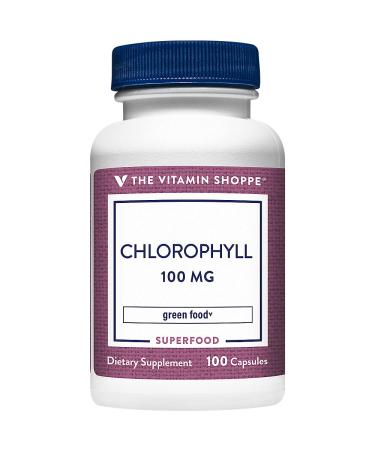 The Vitamin Shoppe Chlorophyll 100mg Natural Food Supplement Green (100 Capsules)