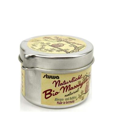 Stuwa Naturlicht Organic Massage Candle Natural vegan 50 ml metal tin