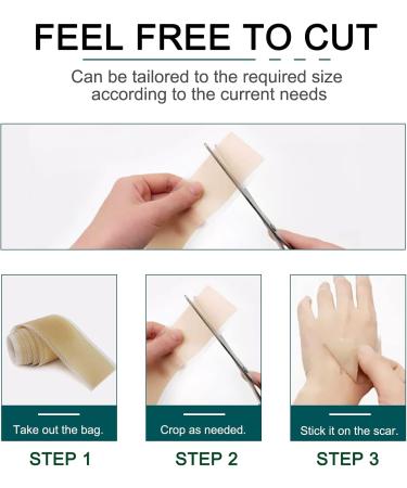 Silicone Scar Removal Foils - Effective Flattening for Surgery Burns Acne & More | 4cm x 300cm - Buy Online on GoSupps.com