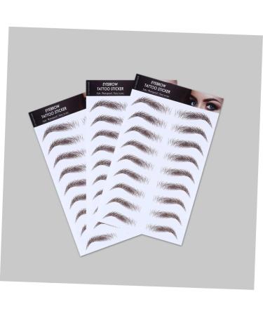 POPETPOP 5pcs Eyebrow Stickers Blush Makeup Brow Shaper Hair-like Eyebrows Stickers Artificial 4d Plate 21x15cm Brown - Buy Online on GoSupps.com