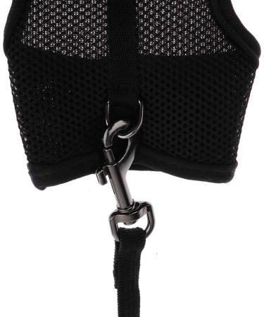 Adjustable And Pet Ferrets Rabbits Bunny Harness Leash Set Black S - Buy Online on GoSupps.com