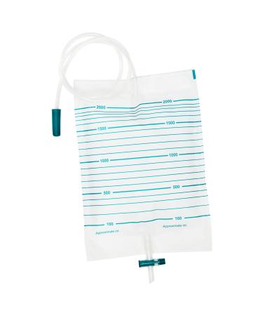 E&E 2000ml Urine Drainage Bags Non Sterile Bags with T-Tap Valve and 85cm Tube 10Pack Drainable Urinary Bags Non-Latex Drainage Bags Non Sterile - Buy Online on GoSupps.com