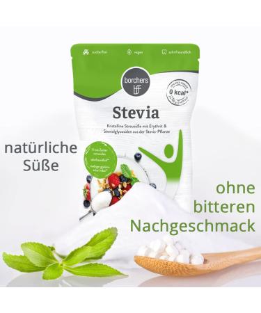 Buy 5x Borchers Stevia Crystalline Sweetener | 700g Value Pack | Low-Calorie Sugar Substitute - Buy Online on GoSupps.com