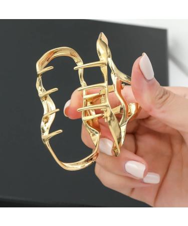 Large Gold Hair Clips for Women & Girls | Metal Hair Accessories (4 Pieces) - Perfect for Thick Hair - Buy Online on GoSupps.com