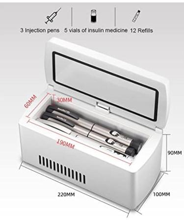 USB Medicine Refrigerator And Insulin Cooler Travel Case For Home Car 2-8 Thermostat Drug Reefer Diabetic Medication Organizer LCD Display Mini Fridge Double battery - Buy Online on GoSupps.com