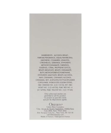 Calvin Klein Obsession Eau de Parfum Ambery Women's Perfume With Notes of Mandarin Bergamot Jasmine & Patchouli Long Lasting Fragrance 3.3 Fl Oz (Pack of 1) - Buy Online on GoSupps.com