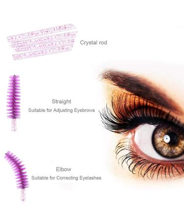 Elisel 300 PCS Disposable Crystal Eyelash Brushes - Mascara Wands Applicator for Extensions and Makeup - Multicolor - Buy Online on GoSupps.com