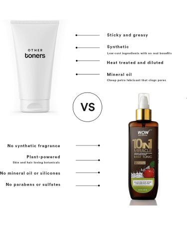 Wow Skin Science Apple Cider Vinegar Facial Toner - Natural Face, Hair & Body Mist - Hydrating Rose Water Spray - 6.8 OZ - Buy Online on GoSupps.com