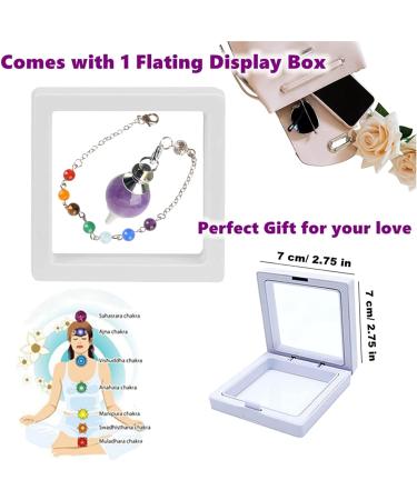 Round Amethyst Pendulum - Natural Crystal Gemstone for Dowsing, Reiki Healing & Meditation - Buy Online on GoSupps.com