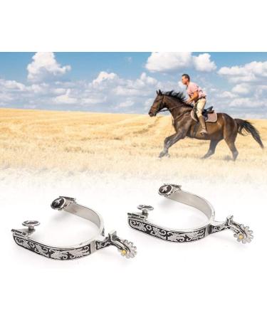 Zerodis Stainless Steel Horse Spurs West Cowboy Horse Boot Spurs Decoration with Gear Spurs for Boots Equestrian Equipment for Equestrian Competition Entertainment - Buy Online on GoSupps.com