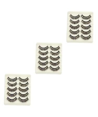 FOMIYES 30 Pairs Diamond False Eyelashes Rhinestones for Makeup Lash Extensions False Lashes Fake Eyelashes Natural False Eyelashes Magnetic Cosmetic Chemical Fiber Hard Stem Hardcore