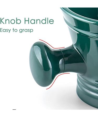Linkidea Acrylic Shaving Mug with Knob Handle - Deep Size Wet Shaving Cup in Green - Buy Online on GoSupps.com
