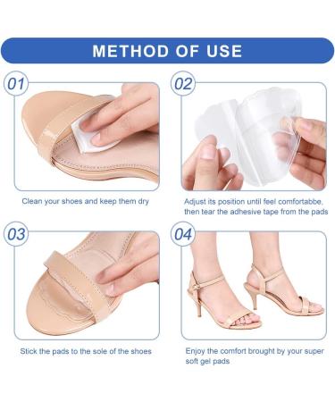 Gel Insole for High Heels - 2 PCS Self-Stick Ball of Foot Pad for Women | Shock Absorption & Pain Relief | Anti-Slip Forefoot Cushions - Buy Online on GoSupps.com
