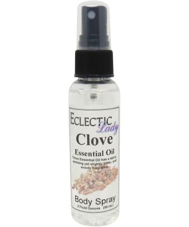 Clove Essential Oil Body Spray 2 ounces Body Mist for Women with Clean Light & Gentle Fragrance Long Lasting Perfume with Comforting Scent for Men & Women Cologne with Soft Subtle Aroma For 2 Fluid Ounces