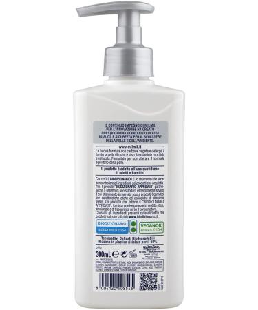  Milmil Milmil Dermo Nature Liquid Soap with Vegetable Charcoal and Aloe Vera Hand and Face Soap with Detoxifying Function Certified Vegan Dermatologically Tested - 300 ml - Buy Online on GoSupps.com