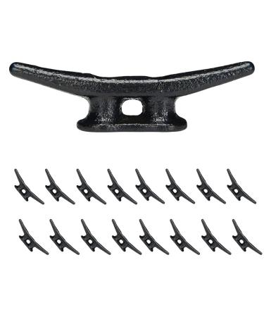 Simplified Living 4" Electrophoretic Coated Cast Iron Black Dock Cleat 4 Pack