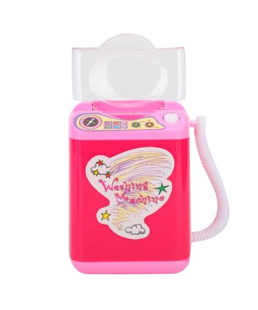 Makeup Brush Washer Good Design Easy to Operate Long Service Life for Home (Rose Red)