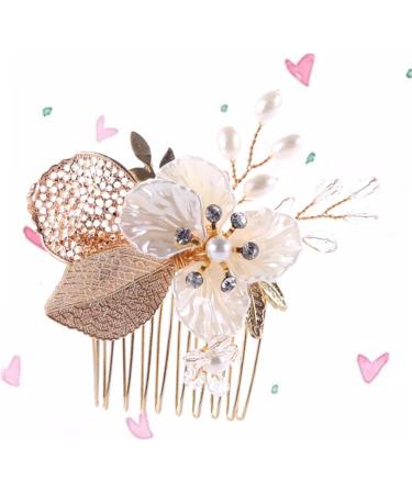 DOITOOL Bride Comb Rhinestone Comb Crystal Rhinestones Pearl Hair Pin Rhinestone Hair Comb Crystal Headpiece Comb for Bridal Pearl Hair Comb Bride Headpieces for Wedding - Buy Online on GoSupps.com