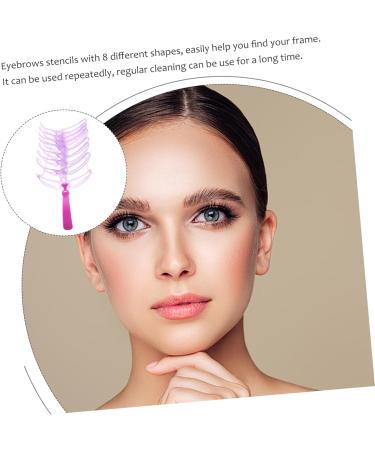 FRCOLOR Set 8 Three-dimensional Eyebrow Card Makeup Kit Eyeliner Stencils Eyebrow Makeup Stencil Modify Mold - Buy Online on GoSupps.com