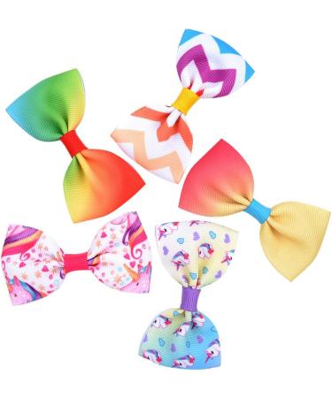 40pcs Unicorn Baby Girls Hair Bows Clips - Mini Barrettes for Infants, Toddlers, Kids - Buy Online on GoSupps.com