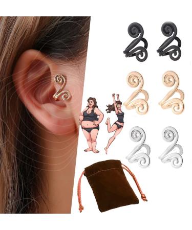 JIAWEIIY Acupressure Slimming Earrings Acupressure Earrings Kyana Lympha-Circurl Magnetic Ear Ornament Zunis Acupressure Magnetic Earrings for Weight Loss (D)
